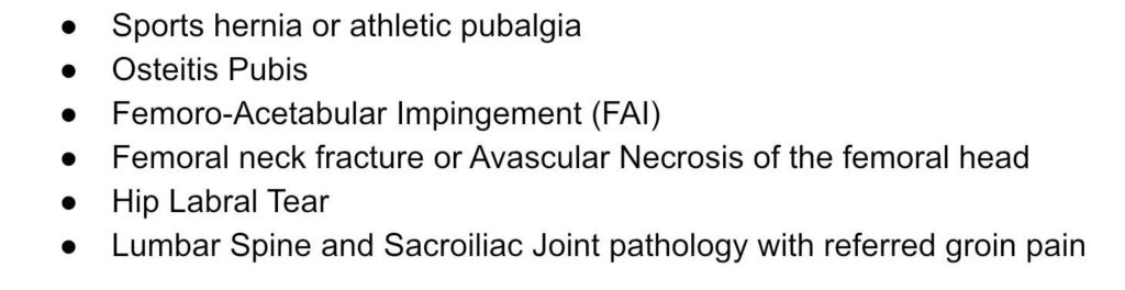 adductor strain