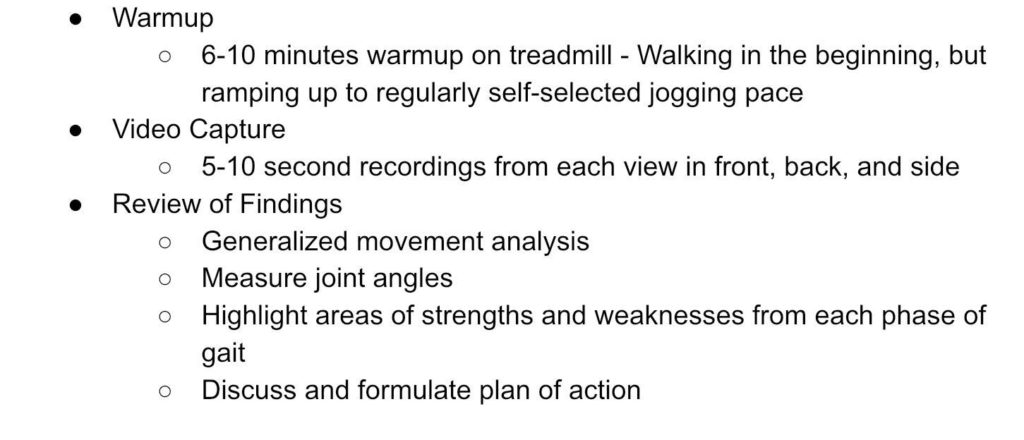 running analysis